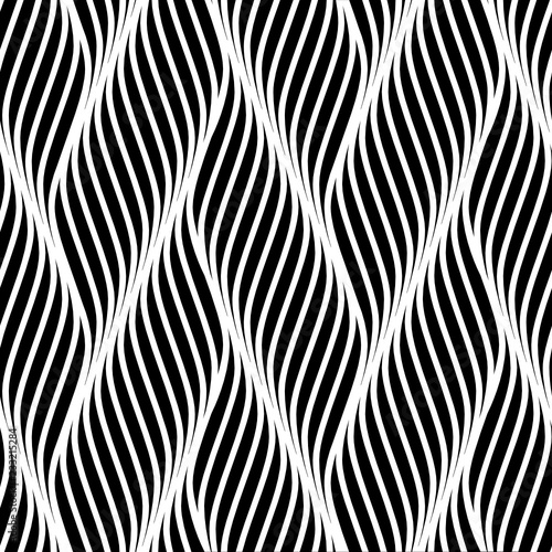 Vector seamless texture. Modern geometric background with thin wriggling threads.