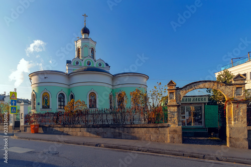 Orthodox church of the Feast of the Cross at the Clean Gorge. Moscow