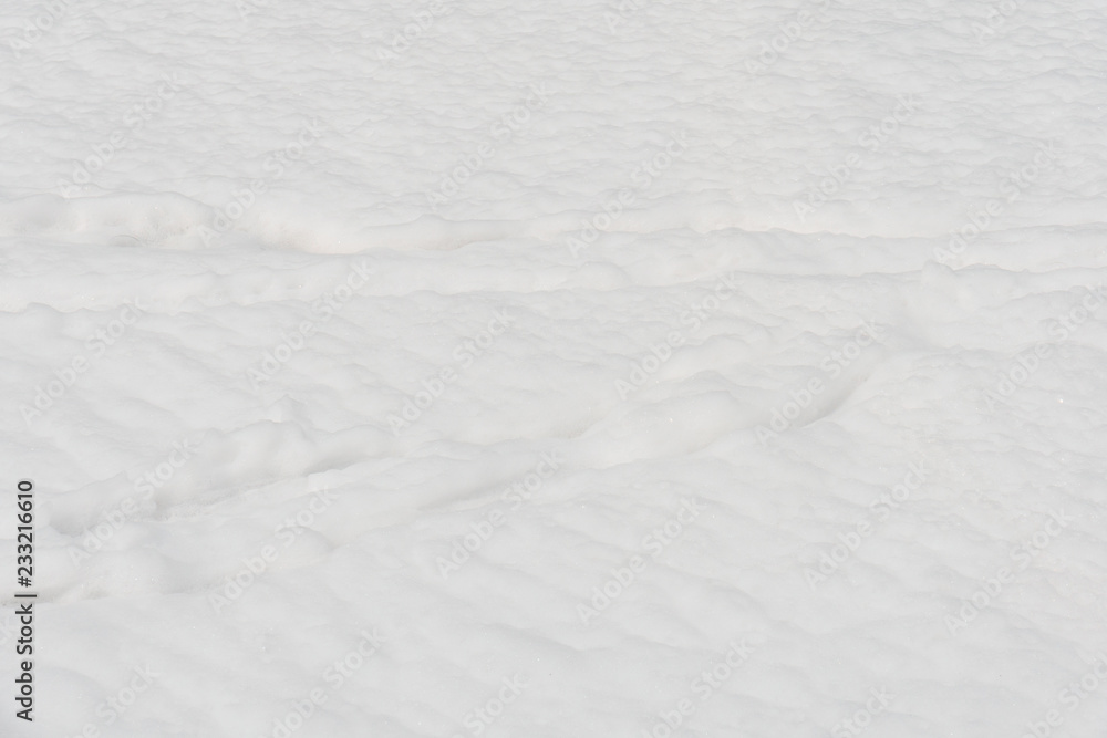 Fototapeta premium Background made with snow covered road, white background