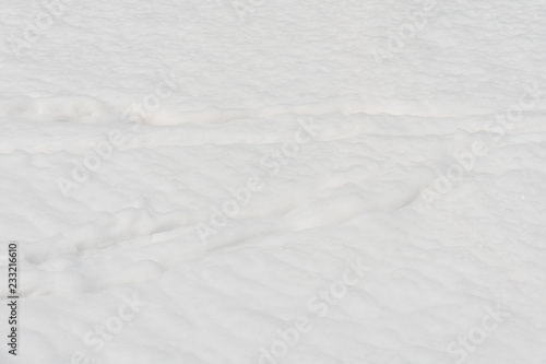 Background made with snow covered road, white background © yelantsevv