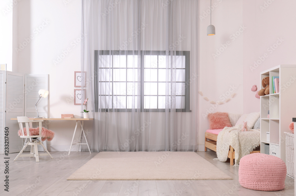 Fototapeta premium Child room with modern furniture. Idea for interior decor