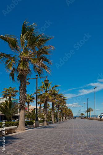 Beach promenade in Valencia