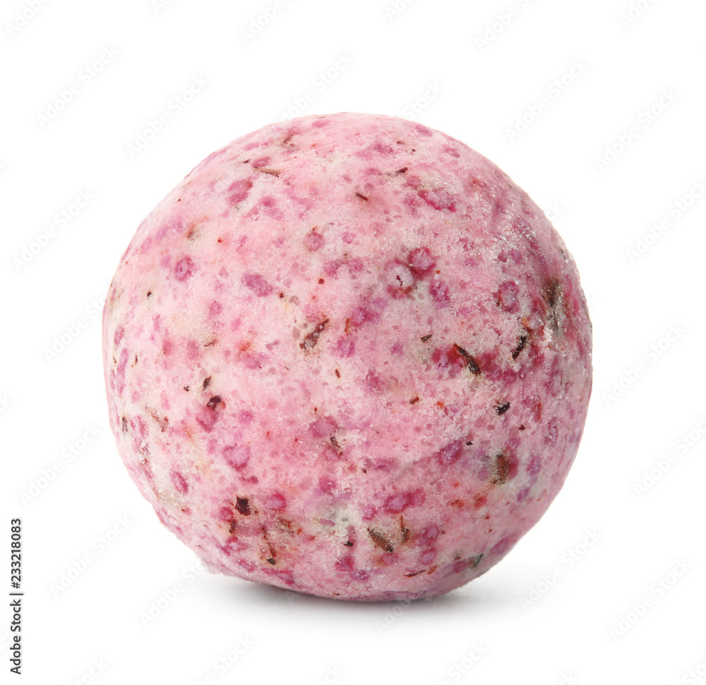 Fototapeta premium Bath bomb on white background. Spa product