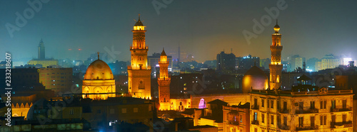The domes of mosques of Al Muizz street, Cairo, Egypt photo