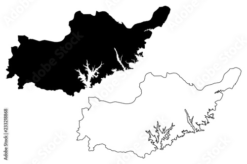 Adiyaman (Provinces of the Republic of Turkey) map vector illustration, scribble sketch Adiyaman ili map