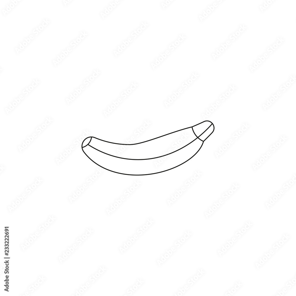 Fototapeta premium Banana line icon, summer symbol, element. Vector illustration