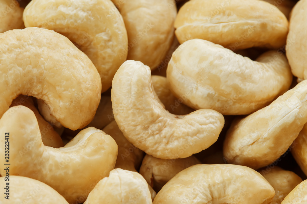 Organic Cashew with no shell on a background Organic Cashew with no shell on a background