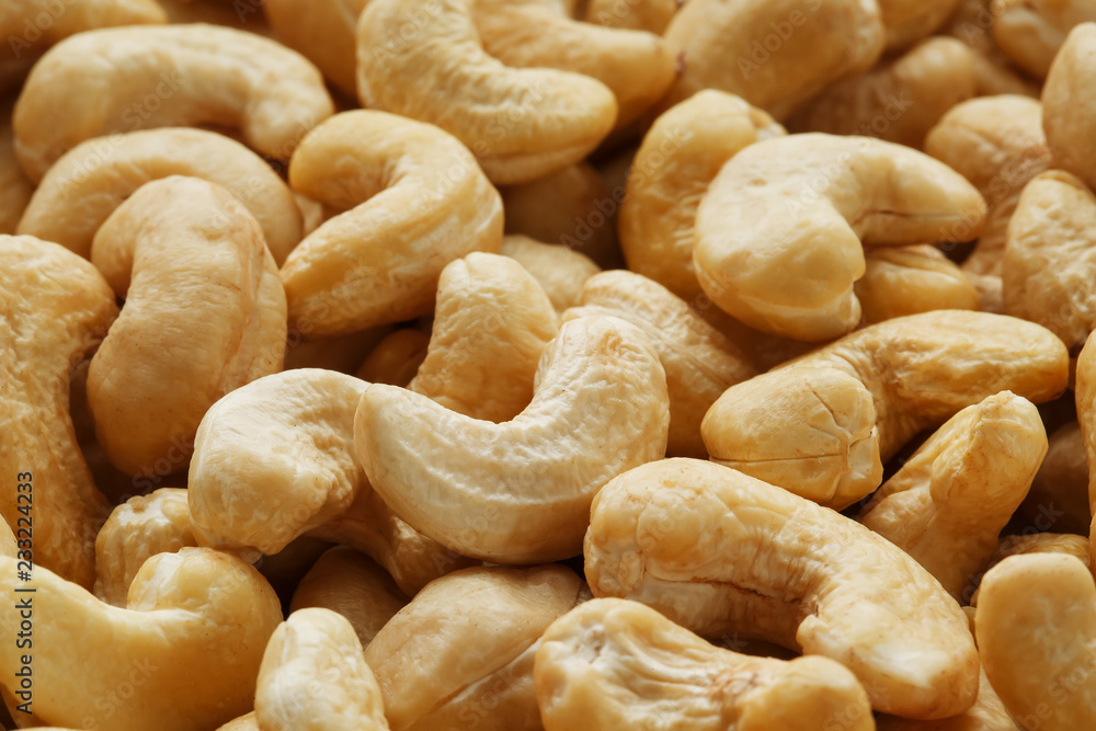 Organic Cashew with no shell on a background Organic Cashew with no shell on a background