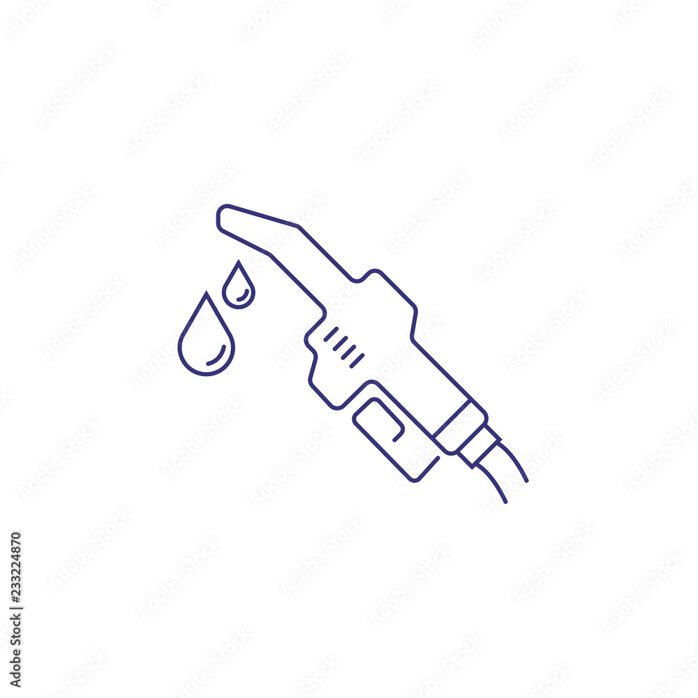 Petrol pump nozzle line icon. Petrol station, gas station, diesel. Fuel concept. Vector illustration can be used for topics like transportation, oil and gas industry, service Petrol pump nozzle line icon. Petrol station, gas station, diesel. Fuel concept. Vector illustration can be used for topics like transportation, oil and gas industry, service