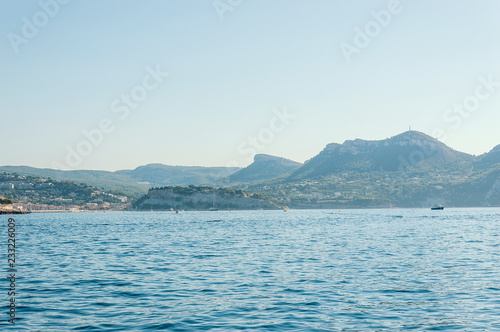 Panoramic view of Cassis, its port and Castle