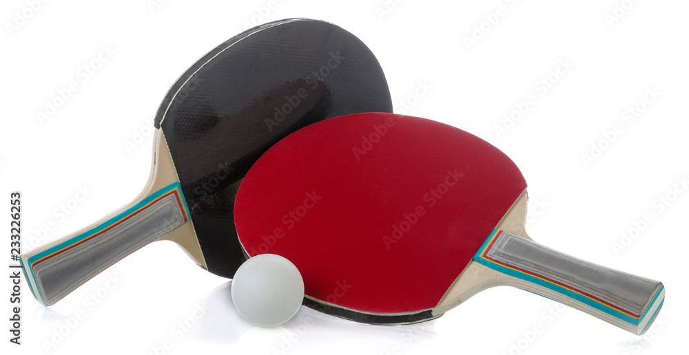 Ping pong. Table tennis rackets on a white isolated background. Sport game Ping pong. Table tennis rackets on a white isolated background. Sport game
