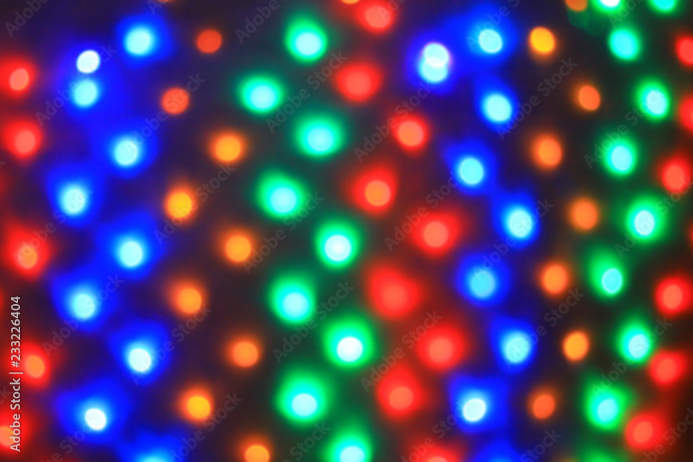 blurred image of colorful lights.Christmas background, holiday concept