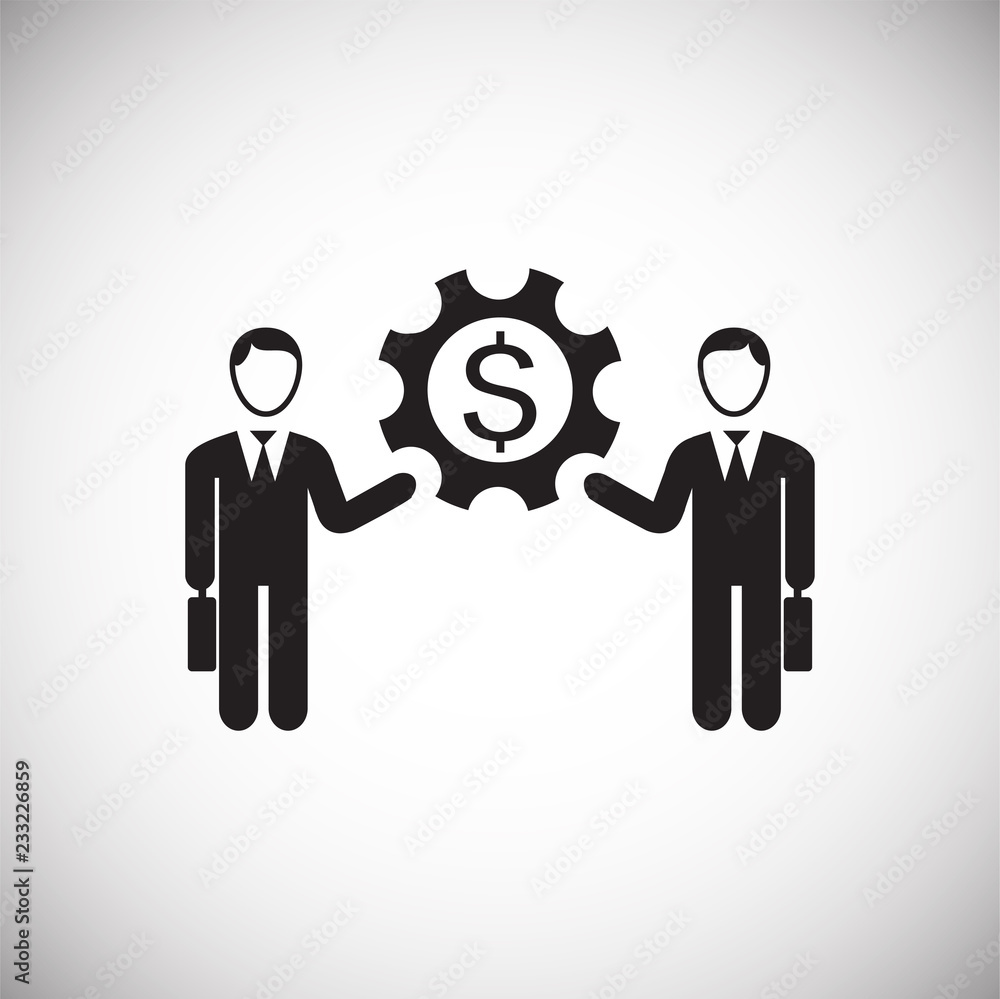 Businessman collaboration icon on white background icon Businessman collaboration icon on white background icon