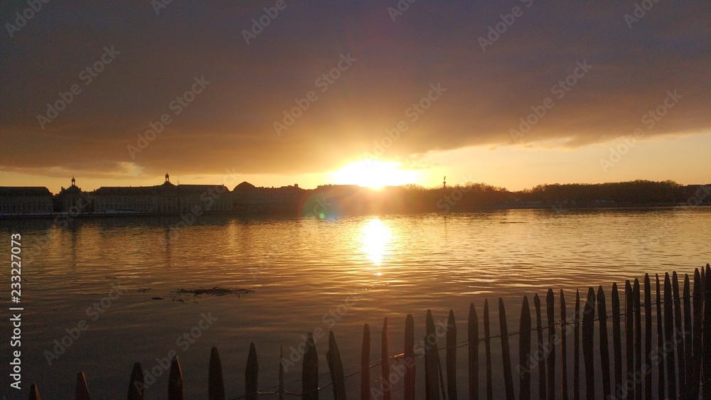 Coucher de soleil sur Bordeaux