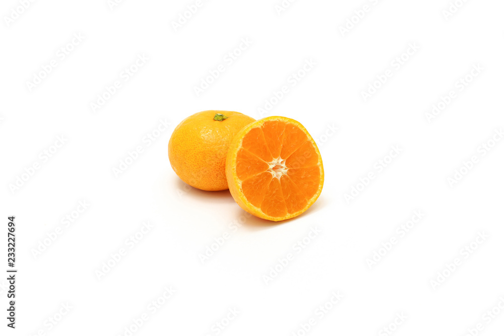 Fruit tangerine isolated on white background Fruit tangerine isolated on white background