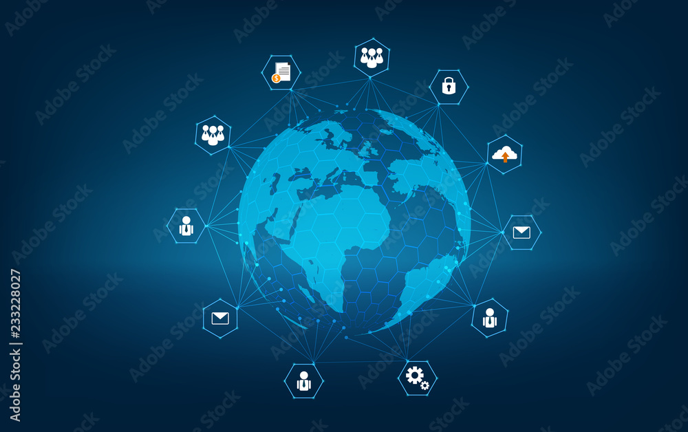 network global Earth Communications network map of the world Blue map Dark blue background map world vector global logistics network network global Earth Communications network map of the world Blue map Dark blue background map world vector global logistics network