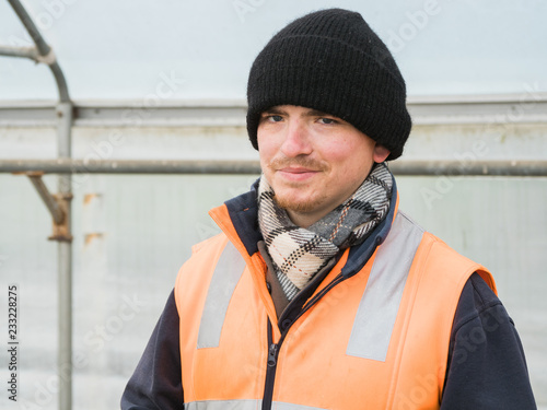 Young Man in High Visibility Vest photo