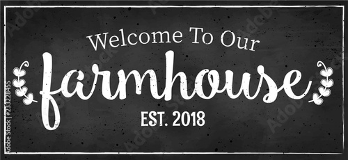 Beautiful Vintage Welcome Sign for stylish home design and decoration vector