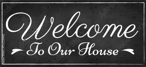 Beautiful Vintage Welcome Sign for stylish home design and decoration vector