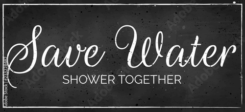 Vintage, retro black chalkboard sign for a stylish bathroom design vector