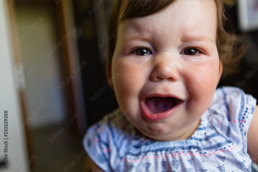 Chubby Infant Baby Starts to Crying Chubby Infant Baby Starts to Crying