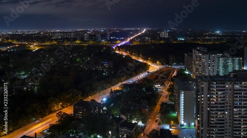 Wallpaper Mural City Night Skyline Toronto cars Driving Torontodigital.ca