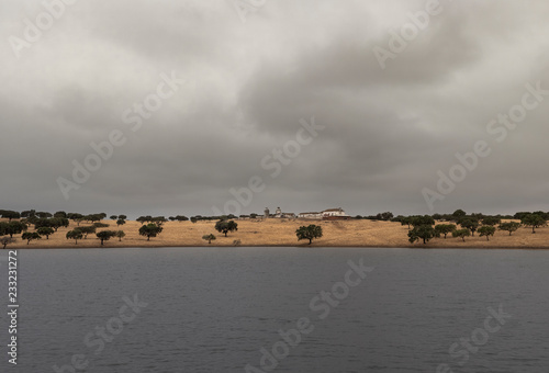 Calm lake and shore photo