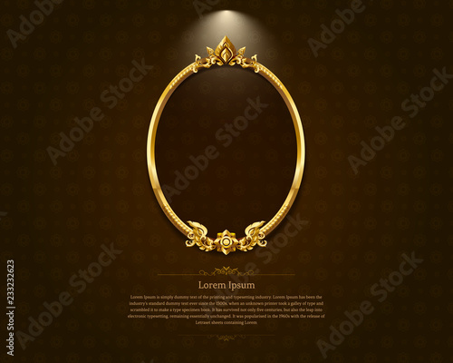 Thai art frame border pattern
