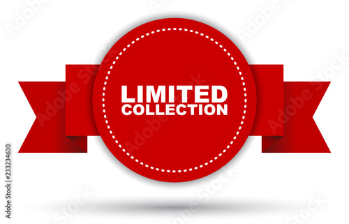 red vector banner limited colection