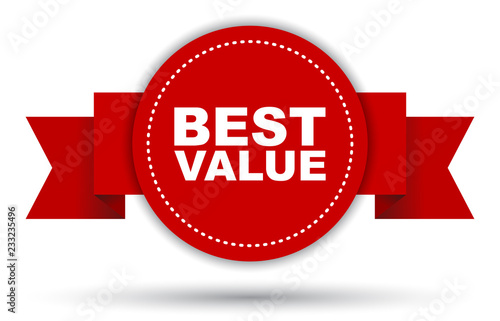 red vector banner best value