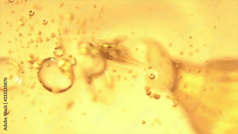 Pouring of sunflower oil