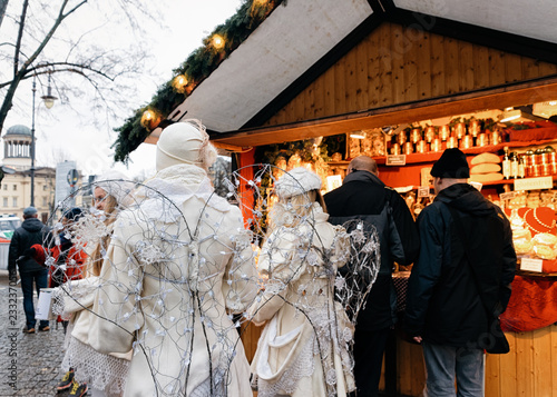 Wallpaper Mural Angels at Christmas Market at Charlottenburg Palace of Winter Berlin Torontodigital.ca