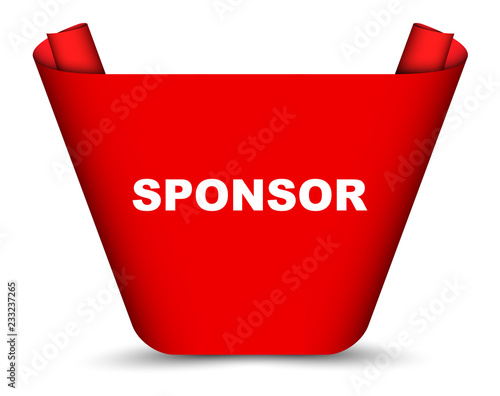 red vector banner sponsor