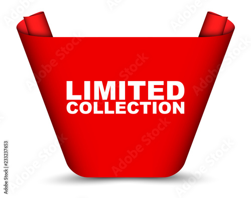 red vector banner limited colection