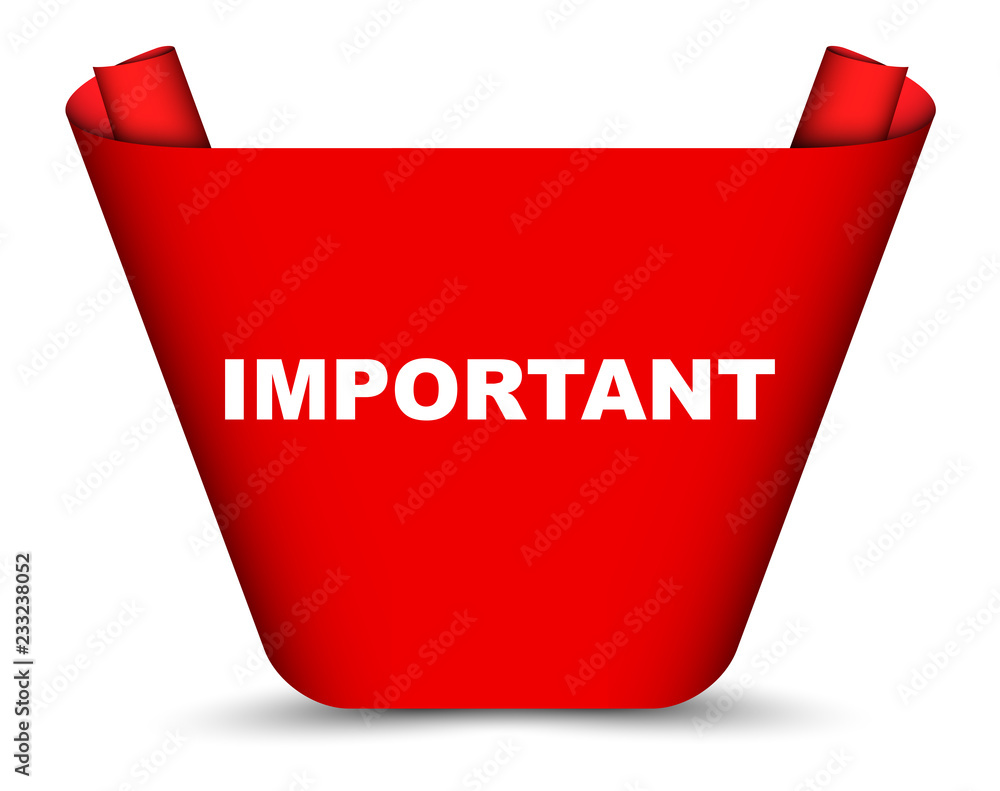 red vector banner important red vector banner important
