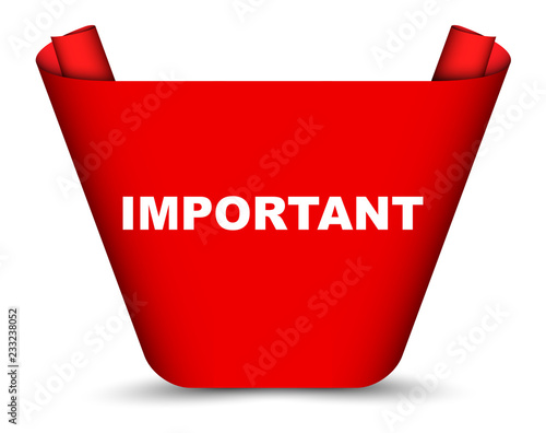 red vector banner important