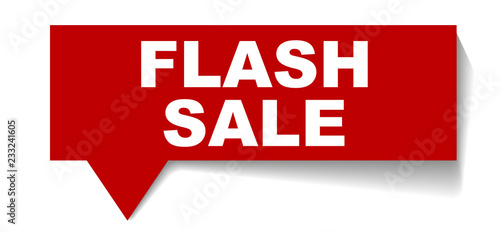 red vector banner flash sale