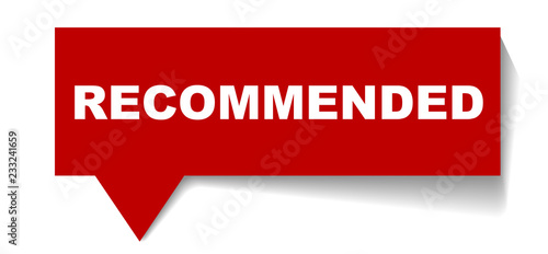 red vector banner recommended
