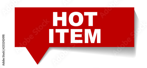 red vector banner hot item