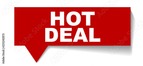 red vector banner hot deal