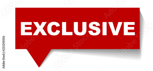 red vector banner exclusive