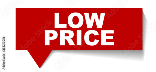 red vector banner low price