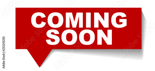 red vector banner coming soon