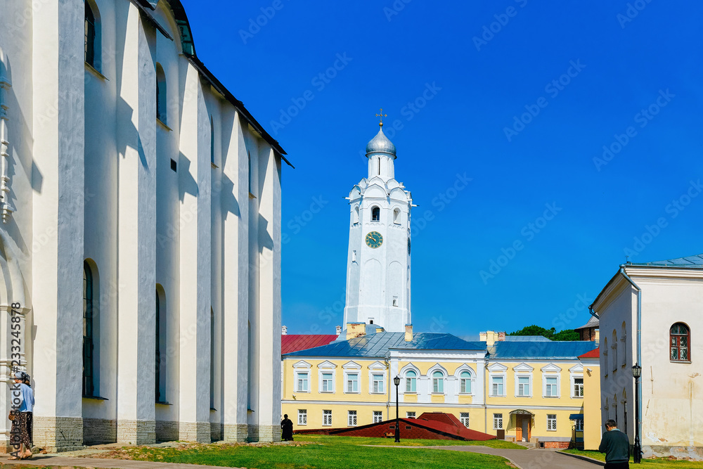 Clock Tower in Kremlin in Veliky Novgorod