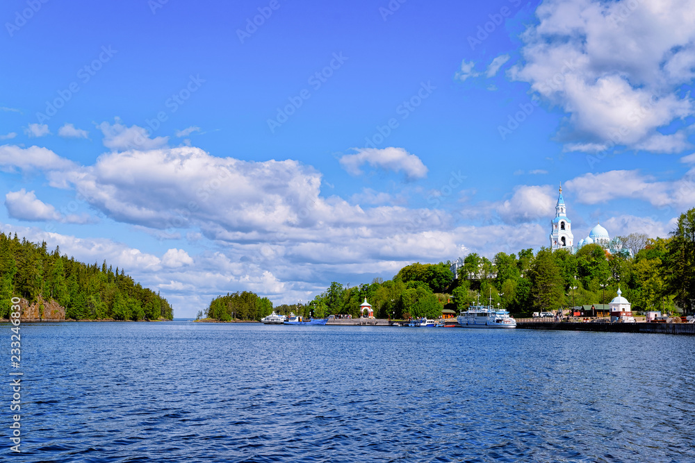 Valaam Monastery and Ladoga Lake in Karelia Russia