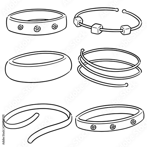 vector set of bracelet