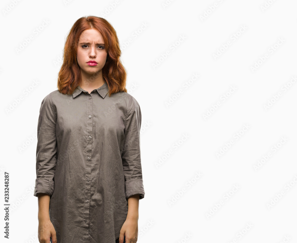 Young beautiful woman over isolated background depressed and worry for distress, crying angry and afraid. Sad expression. Young beautiful woman over isolated background depressed and worry for distress, crying angry and afraid. Sad expression.