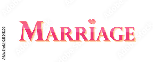 Marriage, Style Pink signbo...