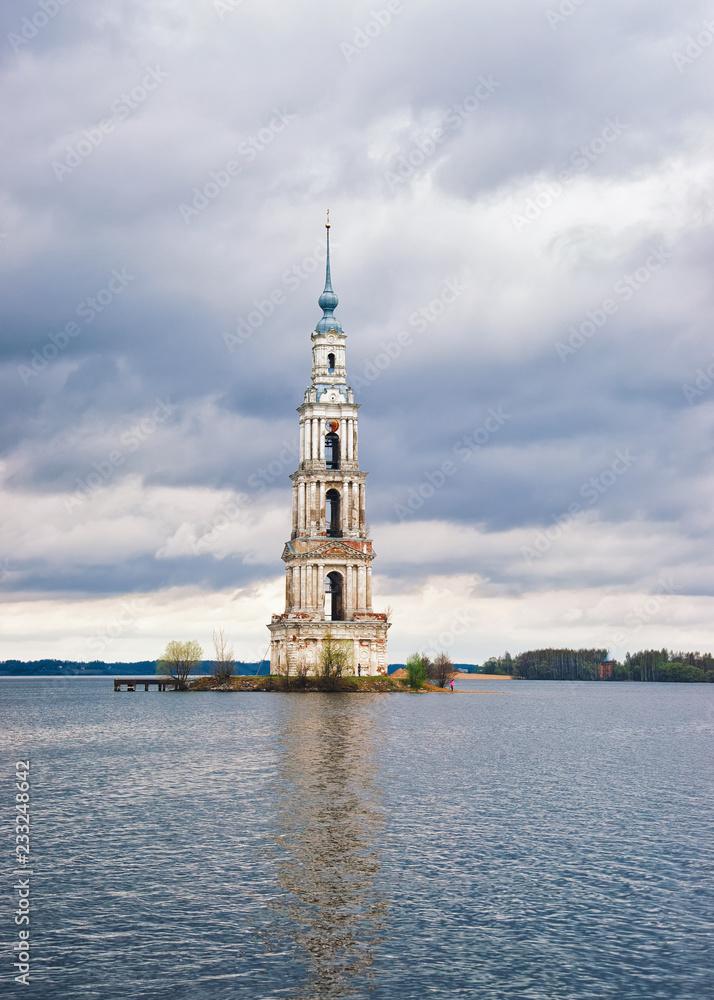 Kalyazin Flooded Church on Volga River in Tver Russia