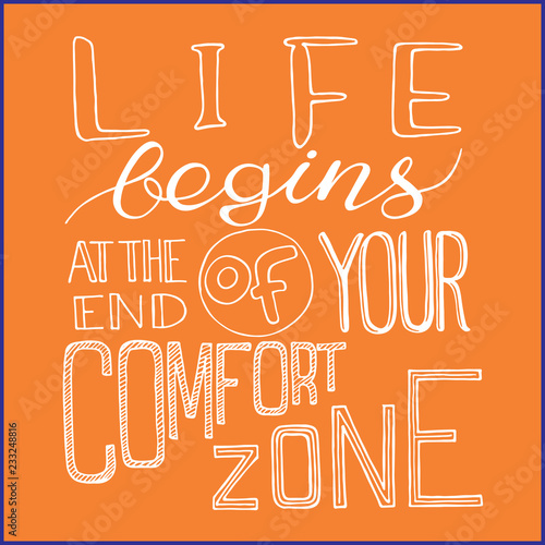 Calligraphy Inspirational quote. Motivation for life and happiness